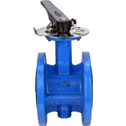 Затвор дисковый поворотный WBV1313E-2W-F-H Ду125 Ру16 фланцевый, корпус - чугун GGG40, диск - чугун GGG40, уплотнение - EPDM, с рукояткой, с ISO-фланцем F07, квадрат штока 14х14
