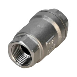 Клапан обратный VCS3232P-T 1″ 1/4 Ду32 Ру63 резьбовой, пружинный, корпус - нержавеющая сталь 316, диск - нержавеющая сталь 316, уплотнение - металл