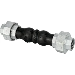 Компенсатор резиновый CR-E17-T Ду15 Ру10/16, резиновая вставка (корпус) - EPDM, тип присоединения - резьбовой, материал резьбовых элементов - чугун оцинкованный
