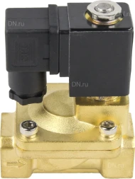 Клапан электромагнитный VS400-VT-NC-220VAC 1″ Ду25 Ру16, соленоидный двухходовой, корпус - латунь, уплотнение - Viton, резьбовой, нормально-закрытый, пилотный, катушка - 220В