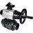 Кран шаровой BV4242E-FP-GRM-ISO Дн65 Ру10 полнопроходной, корпус - НПВХ, шар - НПВХ, уплотнение - EPDM, с пневмоприводом PA-DA-105-1 и БКВ APL-210N в Перми