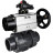 Кран шаровой BV4242E-FP-GRM-ISO Дн65 Ру10 полнопроходной, корпус - НПВХ, шар - НПВХ, уплотнение - EPDM, с пневмоприводом PA-DA-105-1 и БКВ APL-210N в Перми