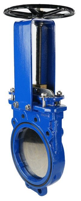Задвижка шиберная GVKN1331N-2W-Fb-S Ду250 Ру10 двусторонняя, межфланцевая, шпиндель - невыдвижной, корпус - чугун GGG40, шибер - нержавеющая сталь 304, уплотнение - NBR, управление - штурвал в Перми