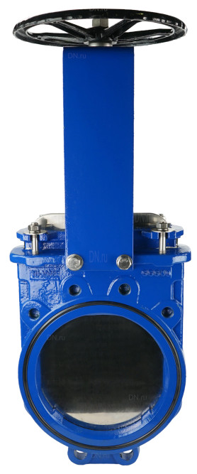 Задвижка шиберная GVKN1331N-2W-Fb-S Ду250 Ру10 двусторонняя, межфланцевая, шпиндель - невыдвижной, корпус - чугун GGG40, шибер - нержавеющая сталь 304, уплотнение - NBR, управление - штурвал в Перми