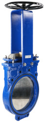 Задвижка шиберная GVKN1331N-2W-Fb-S Ду300 Ру6 двусторонняя, межфланцевая, шпиндель - невыдвижной, корпус - чугун GGG40, шибер - нержавеющая сталь 304, уплотнение - NBR, управление - штурвал