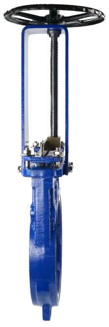 Задвижка шиберная GVKN1331N-2W-Fb-S Ду300 Ру6 двусторонняя, межфланцевая, шпиндель - невыдвижной, корпус - чугун GGG40, шибер - нержавеющая сталь 304, уплотнение - NBR, управление - штурвал в Перми