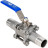 Кран шаровой BV3232P(3pc)-FP-W-H LONG Ду10 Ру63 полнопроходной, трехсоставной, корпус - нержавеющая сталь SS316, уплотнение - PTFE, под приварку, с рукояткой в Перми