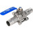 Кран шаровой BV3232P(3pc)-FP-W-H LONG Ду10 Ру63 полнопроходной, трехсоставной, корпус - нержавеющая сталь SS316, уплотнение - PTFE, под приварку, с рукояткой в Перми