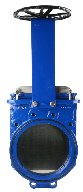 Задвижка шиберная GVKN1331N-2W-Fb-S Ду400 Ру6 двусторонняя, межфланцевая, шток - невыдвижной, корпус - чугун GGG40, шибер - нержавеющая сталь 304, уплотнение - NBR, управление - штурвал в Перми