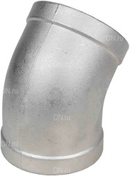 Отвод (полуотвод) ВР-ВР-316 1/4″ Ду8 Ру16 угол 45°, корпус - нержавеющая сталь 316, присоединение - внутренняя / внутренняя резьба