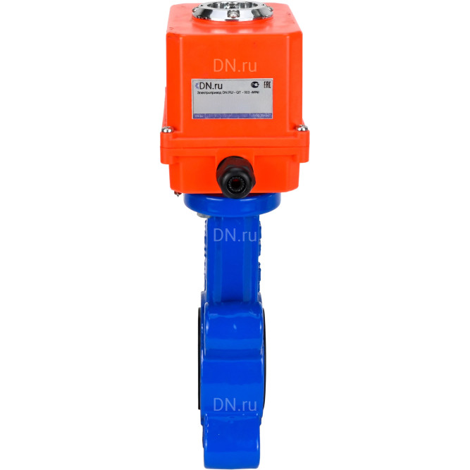 Затвор дисковый поворотный WBV1616E-2W-Fb-H Ду50 Ру16 LUG корпус - чугун QT450, диск - чугун QT450, уплотнение - EPDM, межфланцевый, с электроприводом QT-N-003EM-O1-220VAC-У1 MINI 220В в Перми