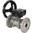 Кран шаровой BV3232P(3pc)-FP-F-ISO-H Ду32 Ру40 трехсоставной из нержавеющей стали SS316, фланцевый, уплотнение - PTFE, полнопроходной с ISO-фланцем и редуктором HAM RQN1-180Z-T40 в Перми