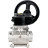 Кран шаровой BV3232P(3pc)-FP-W-ISO-H Ду80 Ру25 полнопроходной двухходовой, нержавеющая сталь SS316, под приварку, уплотнение - PTFE, с ISO фланцем и редуктором HAM RQN-Z в Перми
