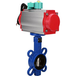 Затвор дисковый поворотный WBV1413E-2W-Fb-H Ду50 Ру16, корпус - чугун GGG50, диск - чугун GGG40, уплотнение - EPDM, с пневмоприводом PA-SA-083, пневмораспределителем 4M310-08 220В NAMUR и магнитным переключателем ALS200D