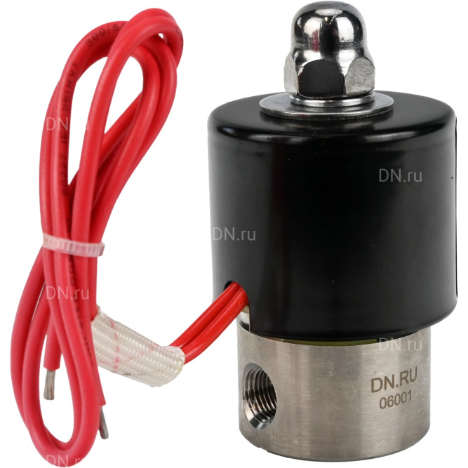 Клапан электромагнитный VS131-VT-NC-220VAC 1/8″ Ду6 Ру10, соленоидный двухходовой, корпус - нержавеющая сталь 304, уплотнение - Viton, резьбовой, нормально-закрытый, прямого действия, катушка - 220В в Перми