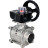 Кран шаровой BV3232P(3pc)-FP-W-ISO-H Ду10 Ру63 полнопроходной двухходовой, нержавеющая сталь SS316, под приварку, уплотнение - PTFE, с ISO фланцем и редуктором HGB RQN1-180Z с индикатором положения в Перми