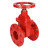 Задвижка клиновая 30ч39р (аналог МЗВГ) GVWN1414S-2W-F-S red Ду50 Ру10/16 фланцевая, корпус - чугун GGG50, уплотнение - силикон, со штурвалом и невыдвижным штоком, цвет - красный в Перми