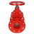 Задвижка клиновая 30ч39р (аналог МЗВГ) GVWN1414S-2W-F-S red Ду50 Ру10/16 фланцевая, корпус - чугун GGG50, уплотнение - силикон, со штурвалом и невыдвижным штоком, цвет - красный в Перми