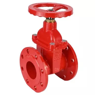 Задвижка клиновая 30ч39р (аналог МЗВГ) GVWN1414S-2W-F-S red Ду50 Ру10/16 фланцевая, корпус - чугун GGG50, уплотнение - силикон, со штурвалом и невыдвижным штоком, цвет - красный в Перми