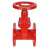 Задвижка клиновая 30ч39р (аналог МЗВГ) GVWN1414S-2W-F-S red Ду50 Ру10/16 фланцевая, корпус - чугун GGG50, уплотнение - силикон, со штурвалом и невыдвижным штоком, цвет - красный в Перми