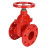 Задвижка клиновая 30ч39р (аналог МЗВГ) GVWN1414S-2W-F-S red Ду50 Ру10/16 фланцевая, корпус - чугун GGG50, уплотнение - силикон, со штурвалом и невыдвижным штоком, цвет - красный в Перми