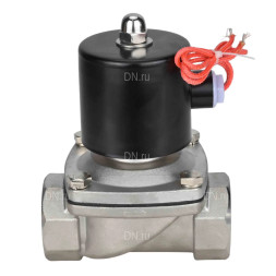 Клапан электромагнитный VS131-VT-NC-220VAC 3/8″ Ду10 Ру10, соленоидный двухходовой, корпус - нержавеющая сталь 304, уплотнение - Viton, резьбовой, нормально-закрытый, прямого действия, катушка - 220В