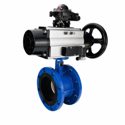 Затвор дисковый поворотный WBV1331E-2W-F-H Ду50 Ру16 фланцевый, корпус - чугун GGG40, диск - нержавеющая сталь 304, уплотнение - EPDM, с пневмоприводом PA-DA-105-1, 4M310-08 DC24V и APL-210N