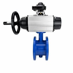 Затвор дисковый поворотный WBV1331E-2W-F-H Ду50 Ру16 фланцевый, корпус - чугун GGG40, диск - нержавеющая сталь 304, уплотнение - EPDM, с пневмоприводом PA-DA-105-1, 4M310-08 DC24V и APL-210N