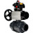 Кран шаровой BV4242E-FP-GRM-ISO Дн100 Ру10 полнопроходной, корпус - НПВХ, шар - НПВХ, уплотнение - EPDM, с пневмоприводом PA-DA-105-1, пневмораспределителем 4M310-08 DC24V и БКВ APL-410N EX в Перми