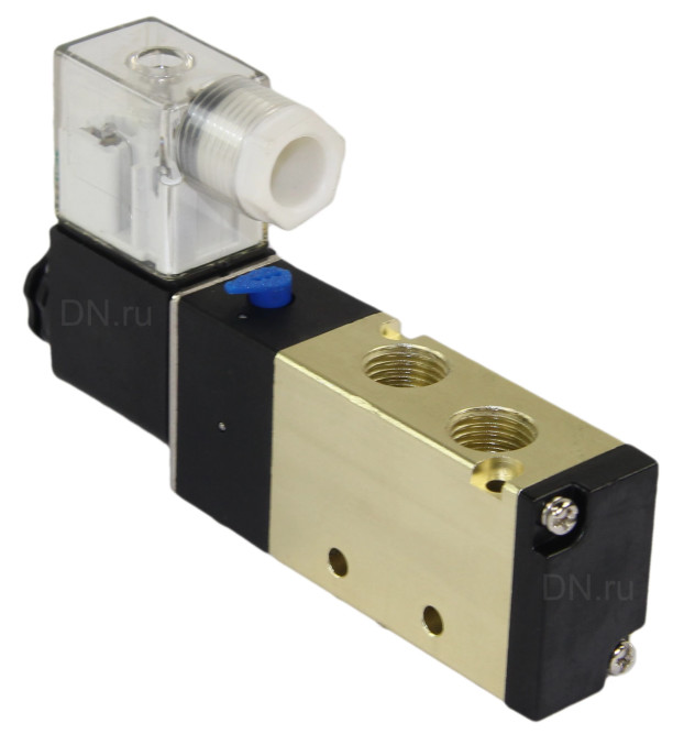Пневмораспределитель 4V210-08 DC24V 1/4″ моностабильный, пятиканальный, для шиберных задвижек с пневмоцилиндром в Перми