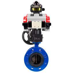 Затвор дисковый поворотный WBV1331E-2W-F-H Ду200 Ру16, корпус - чугун GGG40, диск - нерж. сталь 304, уплотнение - EPDM, с пневмоприводом PA-DA-140, пневмораспределителем 4M320-08 AC220V, ручным дублером MON4-1200-T54-ISO и БКВ APL-510N EX