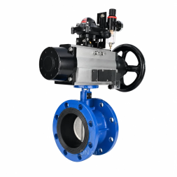 Затвор дисковый поворотный WBV1331E-2W-F-H Ду50 Ру16 фланцевый, корпус - чугун GGG40, диск - нержавеющая сталь 304, уплотнение - EPDM, с пневмоприводом PA-DA-105-1, 4M310-08 DC24V, APL-210N и AFC2000