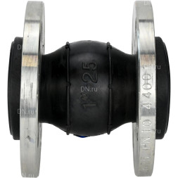 Компенсатор резиновый CR-E25-F Ду100 Ру10, резиновая вставка (корпус) - EPDM, тип присоединения - фланцевый, материал фланцев - сталь углеродистая оцинкованная
