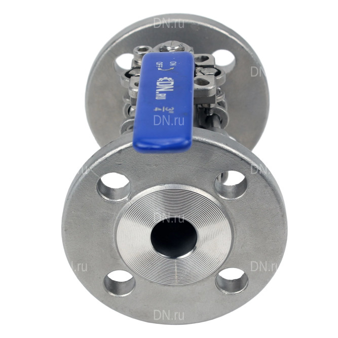 Кран шаровой BV3131P(3pc)-FP-F-ISO-H Ду65 Ру25, полнопроходной, трехсоставной, сталь 304, уплотнение - PTFE, фланцевый, с ISO-фланцем в Перми