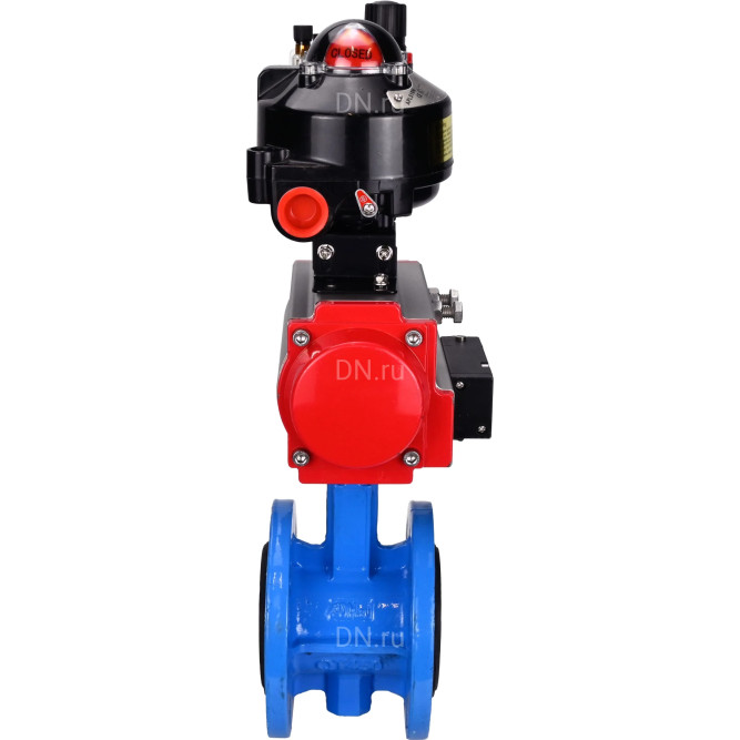 Затвор дисковый поворотный WBV1313E-2W-F-H Ду80 Ру16 фланцевый, корпус - чугун GGG40, диск - чугун GGG40, EPDM, с пневмоприводом PA-DA-105, пневмораспределителем 4M310-08 DC24V, БКВ APL-510N EX и БПВ AFC2000 в Перми