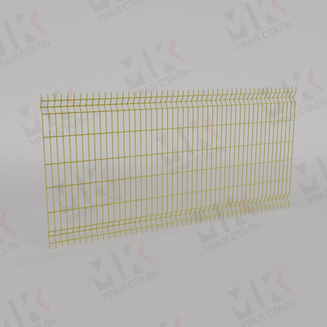 3Д забор желтый (RAL 1021) 2500х2500х2.5 Light в Перми