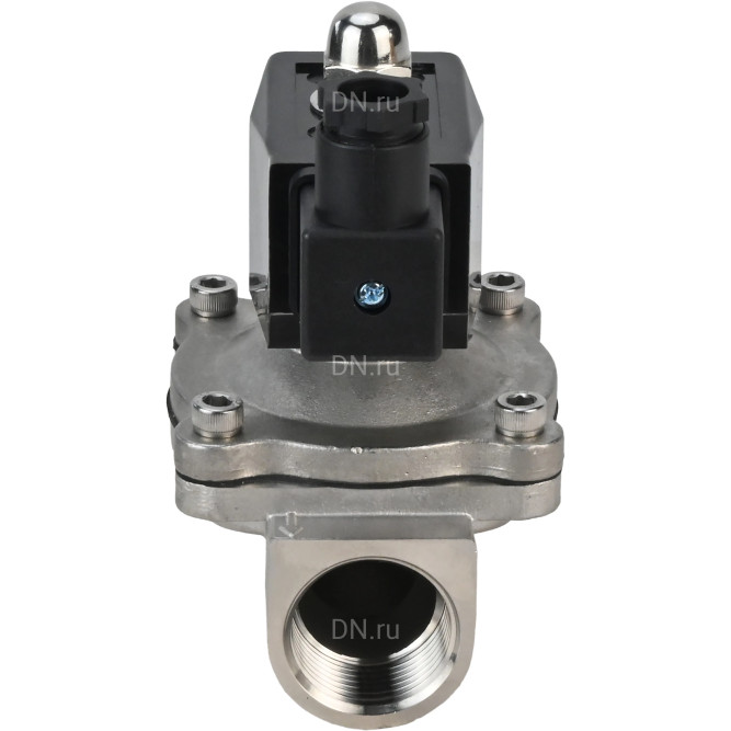 Клапан электромагнитный VS331-NT-NC-24VDC 3/8″ Ду10 Ру10, соленоидный двухходовой, корпус - нержавеющая сталь 304, уплотнение - NBR, резьбовой, нормально-закрытый, прямого действия, катушка - 24В в Перми