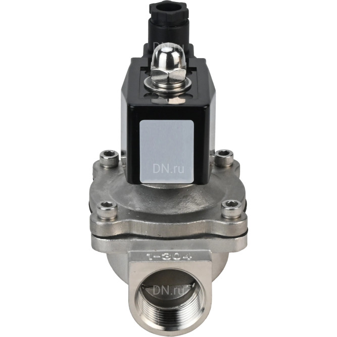 Клапан электромагнитный VS331-NT-NC-24VDC 3/8″ Ду10 Ру10, соленоидный двухходовой, корпус - нержавеющая сталь 304, уплотнение - NBR, резьбовой, нормально-закрытый, прямого действия, катушка - 24В в Перми