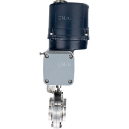 Затвор дисковый поворотный WBV3131E-2W-W-H Ду20 Ру10 под приварку, корпус - пищевая нерж. сталь AISI 304, диск - нерж. сталь AISI 304, уплотнение - EPDM, с электроприводом четвертьоборотным QTSA-N-003EM-O0-220VAC с пружинным возвратом