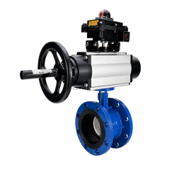 Затвор дисковый поворотный WBV1331E-2W-F-H Ду50 Ру16 фланцевый, корпус - чугун GGG40, диск - нержавеющая сталь 304, уплотнение - EPDM, с пневмоприводом PA-DA-105-1, 4M310-08 DC24V и APL-410N EX