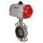 Затвор дисковый поворотный WBV3131E-2W-Fb-H Ду100 Ру16, корпус - нержавеющая сталь 304, диск - нержавеющая сталь 304, уплотнение - EPDM, с пневмоприводом PA-DA-083 двойного действия в Перми