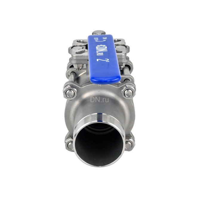 Кран шаровой BV3131P(3pc)-FP-W-ISO-H LONG Ду25 Ру63 полнопроходной, трехсоставной, корпус - нержавеющая сталь 304, уплотнение - PTFE, под приварку, с рукояткой в Перми