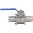 Кран шаровой BV3131P(3pc)-FP-W-ISO-H LONG Ду25 Ру63 полнопроходной, трехсоставной, корпус - нержавеющая сталь 304, уплотнение - PTFE, под приварку, с рукояткой в Перми