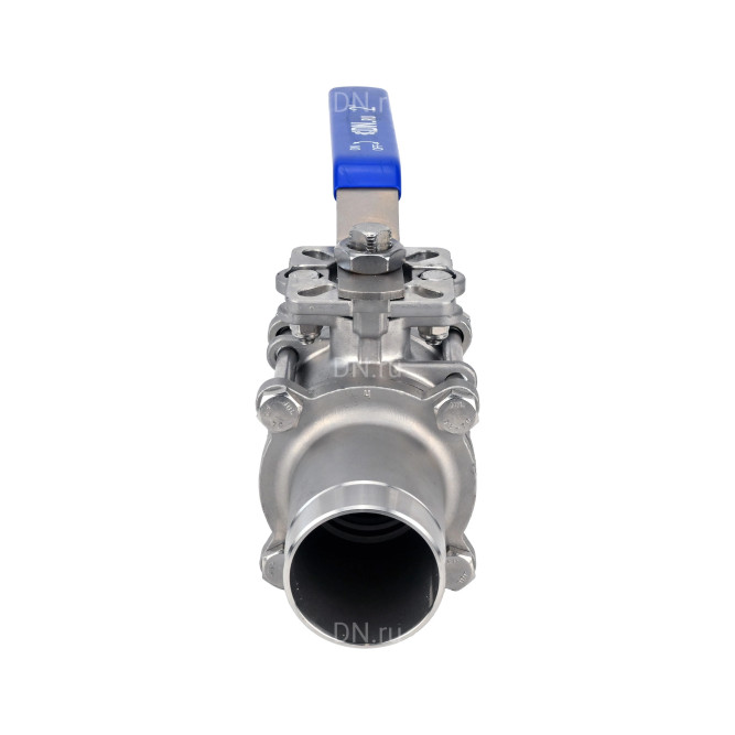 Кран шаровой BV3131P(3pc)-FP-W-ISO-H LONG Ду25 Ру63 полнопроходной, трехсоставной, корпус - нержавеющая сталь 304, уплотнение - PTFE, под приварку, с рукояткой в Перми