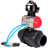Кран шаровой BV4242E-FP-GRM-ISO Дн25 Ру10 полнопроходной, корпус - НПВХ, шар - НПВХ, уплотнение - EPDM, с пневмоприводом PA-DA-052, пневмораспределителем 4V320-10 AC220V и БКВ APL-510N EX в Перми