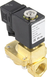 Клапан электромагнитный VS400-ET-NC-24VDC 3/8″ Ду10 Ру16, соленоидный двухходовой, корпус - латунь, уплотнение - EPDM, резьбовой, нормально-закрытый, пилотный, катушка - 24В
