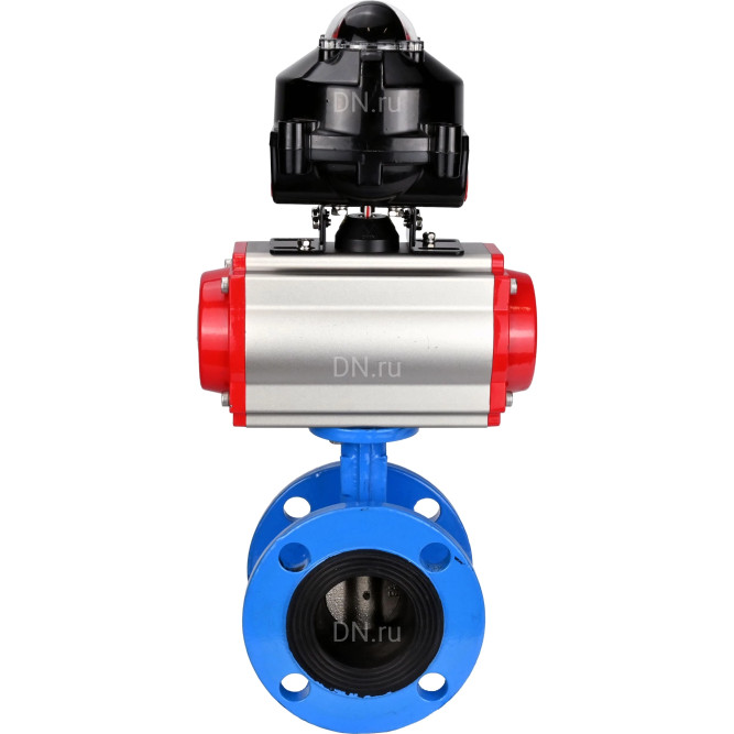 Затвор дисковый поворотный WBV1313E-2W-F-H Ду80 Ру16 фланцевый, корпус - чугун GGG40, диск - чугун GGG40, уплотнение - EPDM, с пневмоприводом PA-DA-105 и БКВ APL-510N EX в Перми
