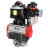 Кран шаровой BV3232P(4pc)-SP-3WL-T-ISO-H 1 1/4″ Ду32 Ру63 стандартнопроходной трехходовой L-тип, нержавеющая сталь SS316, внутренняя резьба, уплотнение - PTFE, пн.привод PA-DA-052 пн.распределитель 4M310-08 DC24V БПВ AFC2000 БКВ APL-510N-EX в Перми