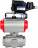 Кран шаровой BV3232P(4pc)-SP-3WL-T-ISO-H Ду25 Ру63 стандартнопроходной, внутренняя резьба, нержавеющая сталь SS316, L-типа, c пн.приводом PA-DA-052 двойного действия и электропневматическим позиционером YT-1000RSN с обратной связью в Перми