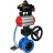 Затвор дисковый поворотный WBV1313E-2W-F-H Ду65 Ру16 фланцевый, корпус - чугун GGG40, диск - чугун GGG40, EPDM, с пневмоприводом PA-DA-105, пневмораспределителем 4V320-10 AC220V, БКВ APL-410N EX и ручным дублером MON1-250-T26-ISO в Перми